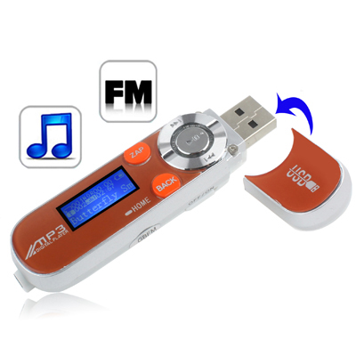 4GB MP3 Player with LCD Screen, Support FM Radio (Orange)